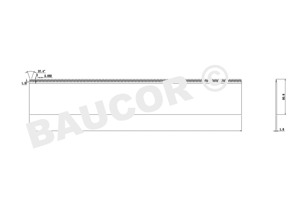 Flat / Straight Packaging Cut-Off Knife Blade - Part Number 5109